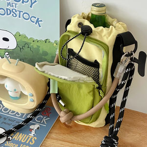 Lightweight Minimalist Hiking <b>Bag</b> <b>Small</b> Hand Carry <b>Tote</b> for Short Trip Color Block Phone Pouch Unisex Neck Crossbody <b>Bag</b> - Product Image 3