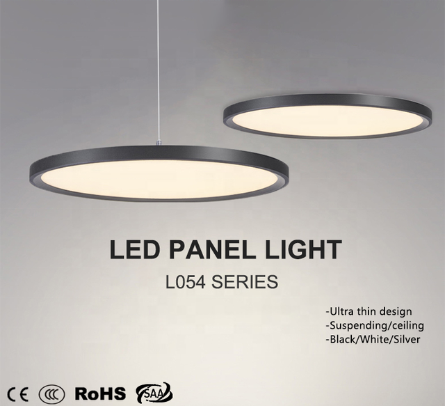 Ultra Thin Flat 60W 20W 100W Edge-Lit 3CCT Aluminum LED Panel Light Anti Glare Hanging Chandelier Ceiling Lamp for Living Room