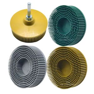 2 inch 50 Grit hình dạng bền gỉ sơn loại bỏ lông đĩa Emery cao su đánh bóng bàn chải bánh xe Burr tùy chỉnh OEM OBM - Product Image 1