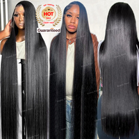 Perruques Lace Front 13x6 Full HD en Cheveux Humains 100% Naturels, Prêtes à Porter, Sans Colle, Transparentes, Couleur Naturelle, Sans Chute de Cheveux