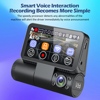 Enregistreur vidéo 4K 3 canaux pour voiture, DVR ADAS, écran tactile intelligent, WiFi 5,8 GHz, triple caméra, GPS, vision nocturne, dashcam