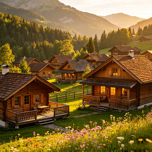 Cabaña de Madera de Pino Sólido Personalizada, <span class=keywords><strong>Chalet</strong></span> Prefabricado, Villa Vacacional Anticorrosiva para Glamping en la Montaña, Hotel Resort - Product Image 2