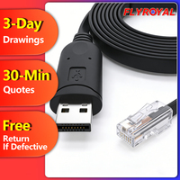 Cable USB a RJ45 para Consola Serial, Certificado ETL/FCC para Computadora, Cable Serial RS232