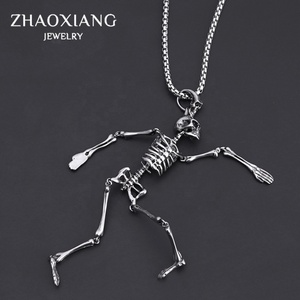 Colgantes de Calavera, Collares de Moda, Joyería 2024, Colgantes de Acero Inoxidable de Tendencia, Diseño Punk Personalizado - Product Image 1
