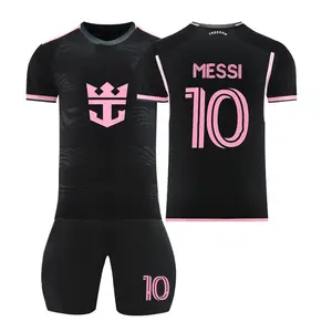 Hot 2023 2024 2025 bóng đá Áo sơ mi Jersey với quần short Bộ dụng cụ đồng phục cho trẻ em & người lớn Messi Câu Lạc Bộ Bóng Đá & đội tuyển quốc gia 10 #7 #1 #