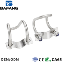 Serre-câbles robustes en acier inoxydable à double U avec 2 vis femelles et 1 vis de fixation, boucles en U croisées