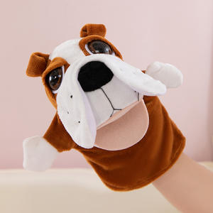 Morbido <span class=keywords><strong>leone</strong></span> peluche gioco educativo adorabile animale dinosauro mano pupazzo giocattolo ventriloquo dito pupazzi per bambini - Product Image 5