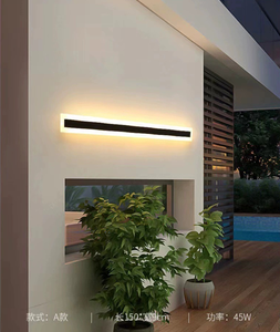 Hiện đại ngoài trời <span class=keywords><strong>LED</strong></span> tường ánh sáng thanh lịch hình chữ nhật màu đen Acrylic mờ trắng kết thúc IP65 không thấm nước ấm ngoài trời tường - Product Image 6