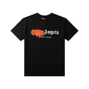 <span class=keywords><strong>Camiseta</strong></span> Vintage de Algodón Puro sin Planchado con Diseño de Corazones y Letras de <span class=keywords><strong>Palm</strong></span> <span class=keywords><strong>Angels</strong></span>, Unisex, Cuello Redondo, Manga Corta - Product Image 3