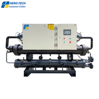 Compresseurs à vis 120HP Refroidisseur refroidi à l'eau Capacité de refroidissement 400KW Machine de réfrigération