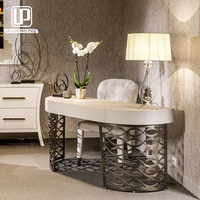 Table de toilette moderne et simple, nouvelle conception, petite, blanche, de luxe, pour salon, en contreplaqué laqué, fournie directement par l'usine