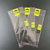 Sac en plastique OPP avec impression de logo personnalisée emballage pour étui de téléphone portable sac auto-adhésif transparent avec trou de suspension