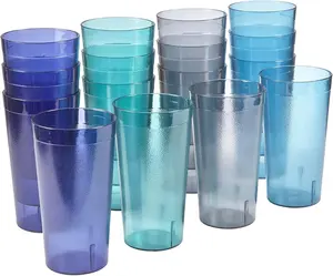 Wholesale 20oz Textured PlasticWater Bottle Airline Cups Fall Heat Resistant Lids 600ml Large Capacity Safe Plastic Cups