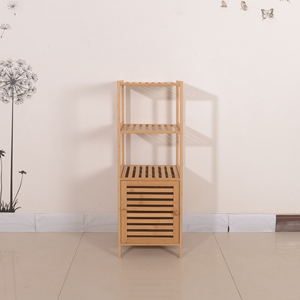 <span class=keywords><strong>Meuble</strong></span> de salle de bain contemporain en <span class=keywords><strong>bambou</strong></span>, armoire de rangement d'angle moderne pour toilettes, combinaison au sol, design élégant, 4 meubles de salle de bain - Product Image 3