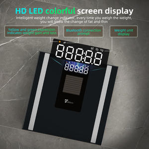 เครื่องชั่งน้ำหนักอัจฉริยะ ดีไซน์พิเศษ ขนาด 30x30 ซม. หน้าจอดิจิตอล แบตเตอรี่ในตัวแบบชาร์จได้ เซ็นเซอร์ความแม่นยำสูง เครื่องชั่งน้ำหนักสำหรับห้องน้ำ - Product Image 2