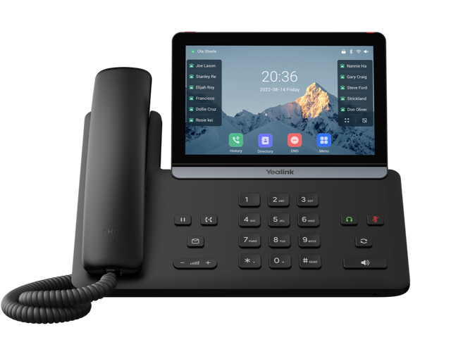 SIP-T87W Executive Wireless IP Phone 7" Touch 16 SIP Lines Wi-Fi6 BT5.0 Dual Gig PoE Hotel Front Desk Manager VoIP Desk Phone