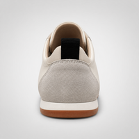 Baskets rétro en cuir suédé pour femmes, chaussures décontractées vintage à lacets contrastés et semelle plate
