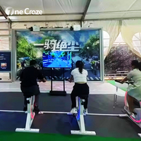 Nouveau vélo d'exercice dynamique VR/AR pour jeux sportifs avec projecteur vidéo, jeu de projection interactif, simulateur de cyclisme intérieur