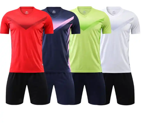 Conjuntos <span class=keywords><strong>de</strong></span> <span class=keywords><strong>ropa</strong></span> <span class=keywords><strong>de</strong></span> fútbol para hombres y mujeres, <span class=keywords><strong>ropa</strong></span> deportiva <span class=keywords><strong>de</strong></span> entrenamiento, camisetas <span class=keywords><strong>de</strong></span> manga corta, tamaño impreso, venta al por mayor - Product Image 1