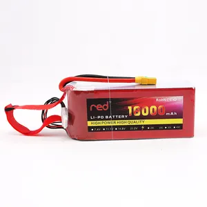 Special Price Red Lipo Battery 16000mAh 22.2V 6S 25C Multi Axis Agricultural Plant Protection Aviation Model Lithium Battery
