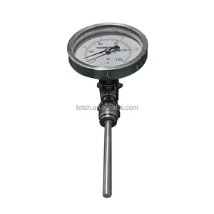 WSS Termômetro Bimetálico Dois <span class=keywords><strong>Metal</strong></span> Medidor Térmico Temp Thread BSP 1/2 ''Totalmente SS Personalizar Stem Dial Therm 4 polegada 6 polegada 100mm 150mm - Product Image 5