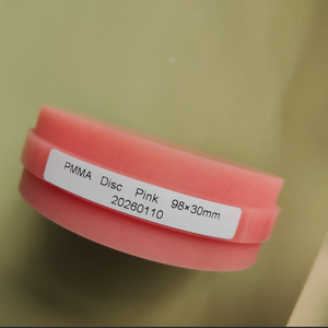 Disque PMMA monocouche rose 98 mm, <span class=keywords><strong>prix</strong></span> usine, résine biocompatible pour fraisage CAD/CAM, pour prothèse complète et prothèse temporaire - Product Image 5