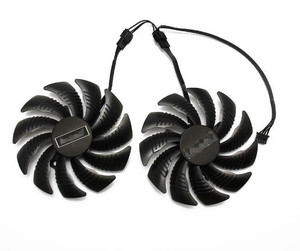 พัดลมการ์ดจอ88มม. T129215SU PLD09210S12HH,พัดลมระบายความร้อนสำหรับ GIGABYTE GTX 1050 1060 1070 Ti GV-RX570 <span class=keywords><strong>580</strong></span> AORUS RX 470 480 <span class=keywords><strong>R9</strong></span> 380X - Product Image 1