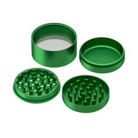 Broyeur à tabac en aluminium 55MM 4 couches Vente en gros Accessoires pour fumeurs manuels Broyeur d'herbes en métal personnalisé