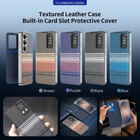 Dengan Smart View Window S24 S25 S26 Flip Leather Wallet Phone Case untuk Samsung Galaxy S26 Ultra, Penutup Pelindung Anti Guncangan.
