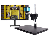 SANQTID 48MP Microscope Camera 4K Video Output 1080P 60FPS Manual Focus for PC/PCB/IC Industry Inspection Repair IP55 Rated