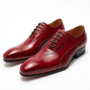 Handmade YSMARKET Men's Genuine Leather Lace-Up Oxford Shoes Custom Business Casual <b>Dress</b> Wedding Banquets Solid Pattern Autumn - Product Image 1