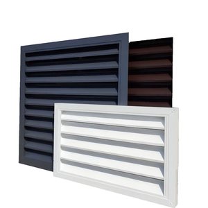 Griglia di ventilazione a persiana in alluminio, pannello a persiana resistente alle intemperie con deflettore antipioggia <span class=keywords><strong>per</strong></span> ventilazione esterna e zone costiere - Product Image 2