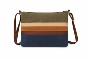 Bolso cruzado de cuero de ante para mujer, con cremallera, ligero, espacioso, elegante y duradero para viajes - Product Image 4