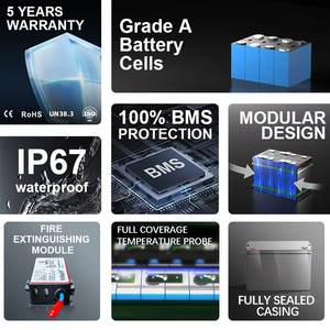 Высококачественный 12,8 В 150Ah LiFePO4 полутвердый литий-ионный аккумулятор IP67 6000 циклов BMS встроенный RV Троллинг мотор - Product Image 5