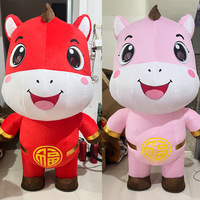 Costume de mascotte gonflable Cheval, Tenue de performance anti-stress pour adultes unisexe, Année du Cheval