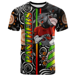 POD <span class=keywords><strong>Penrith</strong></span> Panthers Camisas para hombre Fábrica personalizada <span class=keywords><strong>Penrith</strong></span> Panthers Ball Camiseta de estilo deportivo indígena de inspiración aborigen - Product Image 1
