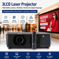 Projecteur laser 3LCD 7200 lumens ANSI Wuxga à contraste élevé pour affichage en vitrine et signalisation numérique