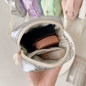 Exchange Gifts Luxury Bow Fashion Coin <b>Purse</b> With Zipper Keychain Women Mini Plush Wallet for Woman - Product Image 4