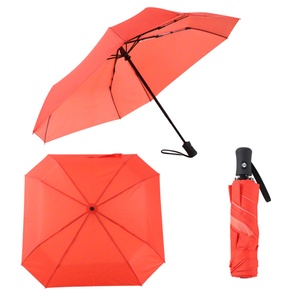 21 Inch Iron <b>Frame</b> Glass Fiber Ribs All-Season Outdoor Vented Square Beach Umbrella Parasol 3-Fold Automatic Opening - Product Image 1