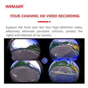 Wemaer 4 voies 720P entrée vidéo 2D 360 degrés panoramique sécurité Vision nocturne système <span class=keywords><strong>de</strong></span> caméra <span class=keywords><strong>de</strong></span> voiture pour Benz Honda Nissan Toyota - Product Image 4