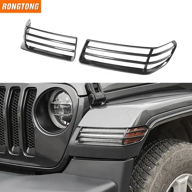 New Car Accessories Wheel Arch Fender Flare Turn Light Cover Trim for Jeep Wrangler JL 2018+