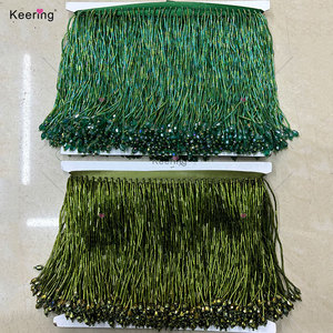 WTT-006 Keering Chất Lượng Cao Pha Lê Fringe Vàng Đính Cườm Fringe Đính Cườm Tassel Trang Trí Cho Vải Rèm Trang Trí - Product Image 2