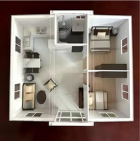 Casas Prefabricadas Portátiles Modernas y Ecológicas de Lujo, Casas Contenedor Móviles de Acero de 20 pies y 40 pies, con Baño y Colores Personalizados