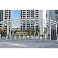 Toit de carport en aluminium de qualité supérieure, structure en aluminium 6063-T5, toit en arche, revêtement poudré, design moderne pour 2 voitures, espace compact