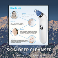 Nettoyeur de pores électrique léger à poignée incurvée, aspiration sous vide, appareil pour éliminer l'acné et la graisse, outil de beauté universel pour les soins de la peau