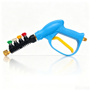 Pistolet de lavage haute pression 4-en-1 en promotion avec 4 buses en laiton et verrouillage du déclencheur pour voiture, SUV et arrosage de jardin - Product Image 3