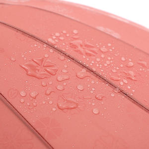 Parapluie droit automatique créatif à ouverture automatique, manche long en plastique, imperméable, avec impression personnalisée de logo, effet fleur d'eau magique - Product Image 4