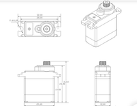 Servo Programable CORONA SB9039, 2.7 kg, 0.13 s, 60 °   Servo Digital Ultraligero con Engranaje Metálico para Modelo RC/Robot DIY