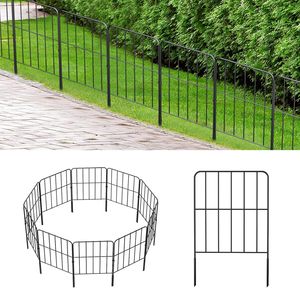 Clôture de jardin en aluminium pour l'extérieur Clôture en métal antirouille pour animaux Barrière pour chiens Bordure de lit de fleurs Panneau métallique ornemental - Product Image 3