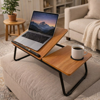 Support d'ordinateur portable pliable, extensible et convertible, portable, avec plateau réglable en angle et pieds antidérapants pour la maison (vente en gros)